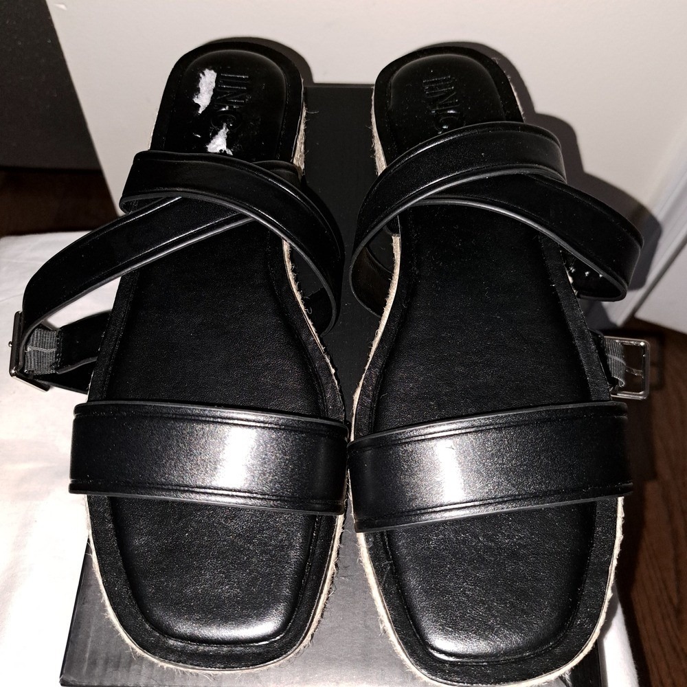 INC International Concepts‎ Black Sandals Minimalist Design Size 10M